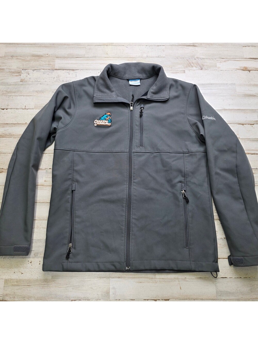 Columbia Coastal Carolina Chanticleers Softshell Jacket Men's M Gray Full Zip